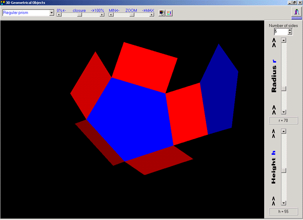 Screenshot of 3D Geometrical Objects